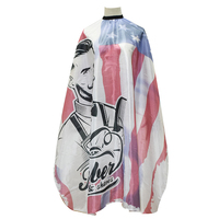 Cape de coupe de cheveux pour adulte, logo personnalisé, imperméable, en nylon, jetable
