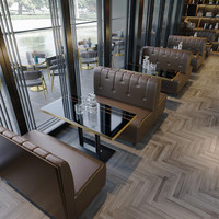 Fauteuils Banquettes en Cuir pour Restaurant Chaises Mobilier Moderne pour Restaurants et Cafés Ensemble Canapé et Meubles Salon de Restaurant