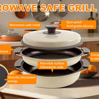 Tragbare Antihaft-Mikrowellen-Backform Kompatible Multifunktionale Mikrowellen-Grillpfanne