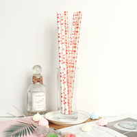 Pailles imprimées avec motifs de fleurs de fraises mignonnes pour gobelets de 40 oz et 30 oz, achat en gros, fournisseurs, pailles réutilisables en PP rigide.