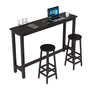 New Design Modern Rectangular Long Wood Particleboard Home Coffee Metal Frame <strong>bar</strong> <strong>Table</strong> and Stools - Product Image 6
