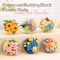 Base de fleurs artificielles en forme de plaque artistique pour décoration intérieure chaleureuse, ensemble cadeau créatif DIY pour jardin botanique