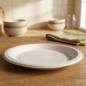 Vajilla de bagazo 100% natural de 11 pulgadas, lisa, de gran capacidad - Vajilla de bagazo al por mayor para servicios de catering y hostelería ecológicos - Product Image 4