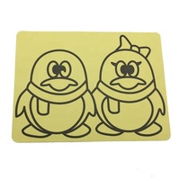 Set de cartes de peinture personnalisées pour enfants, autocollants d'art du sable, style dessin animé, papier unisexe pour le dessin