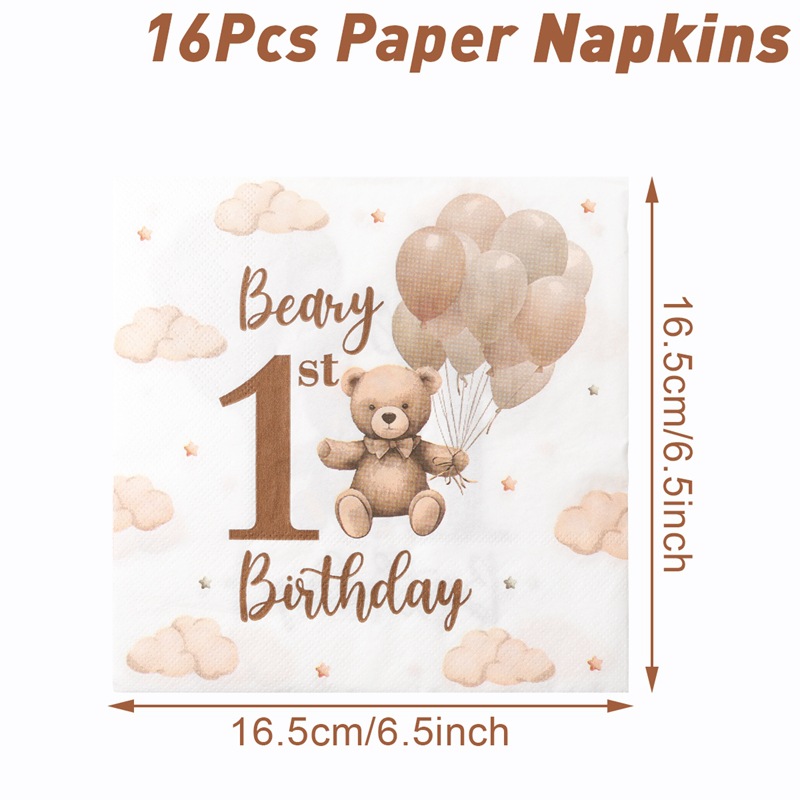 Serviette en papier marron-16pcs