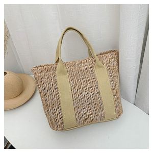 Bolso de Paja Tejido de Moda al por Mayor, Bolso de Mano de Ratán para Chicas, Bolso de Playa para Vacaciones de Verano para Mujeres - Product Image 6