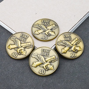 Moneta Commemorativa 3D in Metallo Smaltato di <span class=keywords><strong>Alta</strong></span> Qualità con Aquila e Fortezza, Personalizzabile, per Regalo - Product Image 5