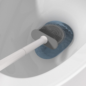 FF5663 Kit de <span class=keywords><strong>brosse</strong></span> de nettoyage pour toilettes en silicone avec support, motif <span class=keywords><strong>chat</strong></span> de dessin animé, pour la maison - Product Image 4