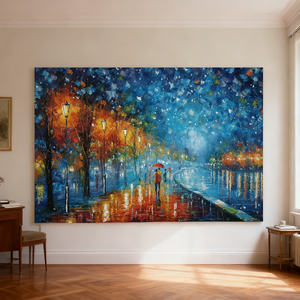 Lámpara LED con diseño <span class=keywords><strong>de</strong></span> la noche estrellada <span class=keywords><strong>de</strong></span> <span class=keywords><strong>Van</strong></span> <span class=keywords><strong>Gogh</strong></span>, lienzo decorativo <span class=keywords><strong>de</strong></span> pared en varios paneles para la decoración del hogar, para sala <span class=keywords><strong>de</strong></span> estar y dormitorio - Product Image 3