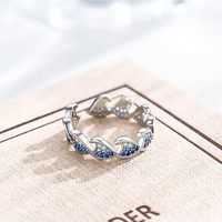 RFJEWEL 2026 Nouvelle bague ouverte en laiton plaqué argent, forme vague, ajustable, bijoux tendance pour femmes