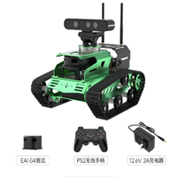 Chariot robotisé 4x4 sur chenilles ROS JetTank Jetson Nano avec navigation SLAM LiDAR, moteur autonome IA et châssis d'apprentissage