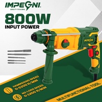 Marteau perforateur rotatif filaire 26 mm 800 W, léger, industriel, électrique, avec queue SDS-PLUS, 50 Hz, pour perçage mural et béton