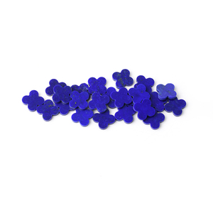 Hochwertiger Natürlicher Lapis Lazuli Maßgefertigter Blauer Vierblättriger Klee Loser Stein Kalibriert Optisch für Schmuck-Dekoration - Product Image 3