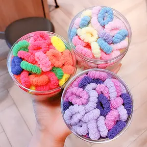 Fasce elastiche durevoli per capelli piccoli accessori per capelli per bambini in scatola elastici per capelli colorati per bambini