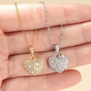 Nouveauté 2026 : Collier Exquis en Cuivre Pur Plaqué Or 14 carats avec Zircon, Forme Petit Cœur, pour Femme, Idéal au Quotidien - Product Image 6