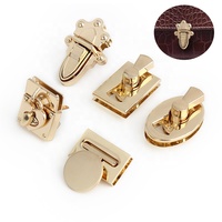 Accessoires en métal doré Sac à main en alliage de zinc Twist Turn Buck Lock Hardware Boucle de verrouillage Turn Lock For Handbag