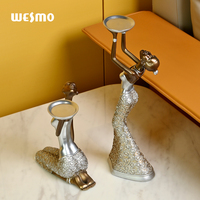 Statuette Moderne de Luxe en Polyrésine, Décoration de Table pour la Maison, Sculpture Portrait, Porte-Bougie avec Logo Personnalisé