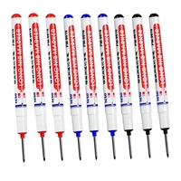 Marqueur à tête longue et embout profond pour carrelage, marqueur extra long à base d'huile pour travaux de menuiserie et installation de salles de bain 21 mm