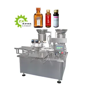 ZXSMART Automatic Small Vial Bottle Filling Stoppering Capping Machine 5ml 10ml Filling Line