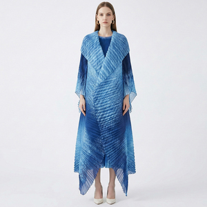 Nuovo Design 2026: Completo Due Pezzi in Tessuto Lavabile Plissettato, Gonna a Maniche Lunghe Irregolare, Abito Lungo Casual <span class=keywords><strong>da</strong></span> Donna Mediorientale - Product Image 4