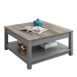 Make wood MDF contemporary square coffee table small space end table