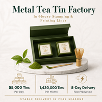Coffret Cadeau de Luxe pour Cérémonie du Thé Matcha avec Deux Boîtes Métalliques Carrées et Sac de Transport pour Emballage de Thé Matcha Uji