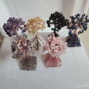 <b>Crystal</b> Chip Money <b>Tree</b> Pyramid Shape Five Colors Home Office Decoration Ornament - Product Image 2