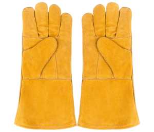 Gants <span class=keywords><strong>de</strong></span> soudage OEM, gants en cuir industriels <span class=keywords><strong>de</strong></span> 14/16 pouces, gants en cuir pour soudeurs à double couche, gants en cuir <span class=keywords><strong>de</strong></span> vachette isolants thermiquement - Product Image 2