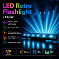 Barre LED Pixel Wash 528 à double source RGB + 7x40W Ambre, éclairage de scène rétro nid d'abeille DMX512 205CH à contrôle par segments pour concerts, clubs et spectacles