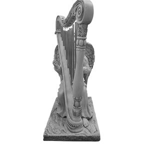 รูปปั้นนางฟ้าเล่นพิณลม - ของตกแต่งรูปนางฟ้าเล่นพิณทำจากเรซิ่นสำหรับสวน ลานบ้าน และบ้าน ของตกแต่งดนตรีกลางแจ้ง ของขวัญ - Product Image 6