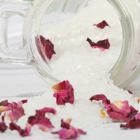 Sel de bain aux fleurs séchées en marque privée, bain de pieds, trempage aux sels d'Epsom, lavande, rose, fait à la main, relaxation, spa à domicile, soin du corps, cadeau