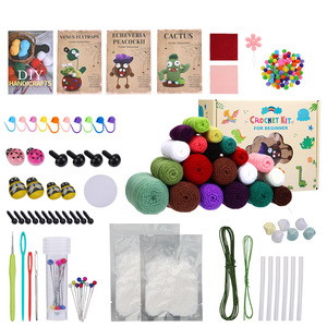 Kit de Ganchillo DIY de 3 Estilos: Monstruos Divertidos, Suculentas, <span class=keywords><strong>Cactus</strong></span> Extraños y Trampas de Moscas de Venus. Paquete Completo de Materiales de Tejido con Hilos y Herramientas, Ideal como Regalo Decorativo. - Product Image 6