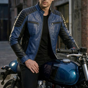 High Quality Waterproof & Breathable OEM Service Wholesale Price Leather Motorcycle <b>Jacket</b> Custom Winter Leather <b>Biker</b> <b>Jacket</b> - Product Image 4