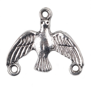 Conector Religioso del <span class=keywords><strong>Espíritu</strong></span> <span class=keywords><strong>Santo</strong></span> en Forma de Paloma, Dije de Rosario de Aleación de 3 Orificios para la Fabricación de Joyería Católica - Product Image 4