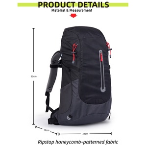 Mochila de Senderismo de 40L Personalizada OEM, Mochila Resistente para Exteriores con Accesorios para Bastones de Trekking y Correas para Equipo - Product Image 2