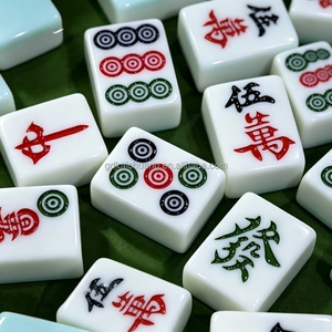 Table de Mahjong portable mini sans fonction de mélange de tuiles pour le camping en plein air, les dortoirs, les voyages et les jeux de loisirs à domicile - Product Image 4