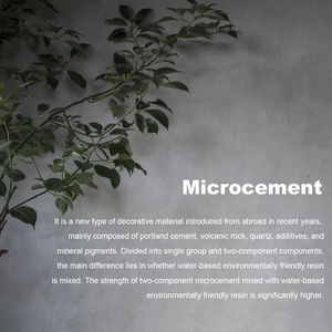 Revestimiento de microcemento a base de agua de alta adherencia para uso en paredes interiores Piso de microcemento Microcemento blanco para aplicación en pisos - Product Image 5