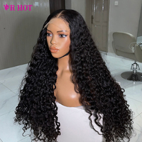 Perruque Cheveux Humains Ondulés Effet Vague, Sans Colle, Dentelle Transparente HD, Perruque Frontale 13x4 Bouclée, Entièrement en Dentelle, pour Femmes Noires – Meilleure Vente