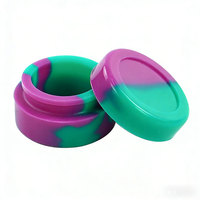 Conteneur en silicone OEM 2ml 3ml 5ml 7ml 9ml, petit pot en silicone coloré personnalisé pour le stockage d'huile de fleurs