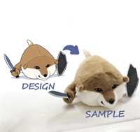 Peluche chien épée et bouclier personnalisée, jouet en peluche doux, poupée chiot, coussin mignon de dessin animé pour enfants, cadeau et décoration intérieure