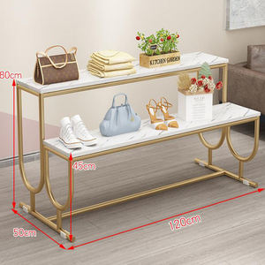Mesa de pie de oro de metal de moda Mesa de exhibición de anidación de estilo moderno estable para <span class=keywords><strong>Boutique</strong></span> - Product Image 5