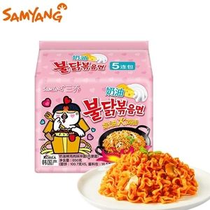 <span class=keywords><strong>Ramen</strong></span> Instantáneo Buldak con Sabor a Pollo Picante y <span class=keywords><strong>Carbonara</strong></span> Cremosa, 140g, en Bolsa - Product Image 5