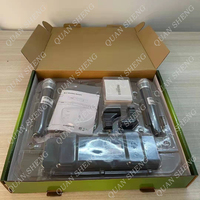 Système de micros sans fil dynamiques portables doubles Shur BLX288/PG58 avec lumières LED, omnidirectionnel, haute qualité, récepteur métallique BLX288 pour scène