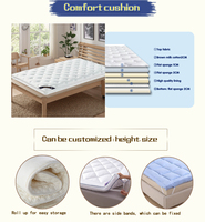 Surmatelas en mousse à mémoire de forme infusée de qualité supérieure, convertible et réversible, pour lit, moderne, pour la maison et l'école