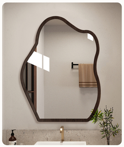 Bois-like haute qualité mode rétro style décor hôtel design moderne salle de bain mur miroir table de lavage - Product Image 3