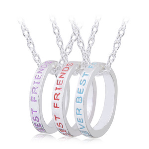 Collares de Joyería Fina con Colgante de Anillo con Letras Grabadas de la Serie Best Friends, 3 Piezas, Gran <span class=keywords><strong>Venta</strong></span>, para Mujer - Product Image 5