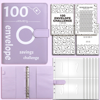 A5 PU impression à la demande économiser de l'argent planificateur Challenger classeur livre vacances 100 enveloppes défi d'épargne