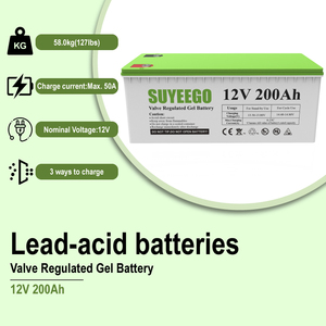 แบตเตอรี่เจล SUYEEGO แบบ Deep Cycle 12v 200Ah สำหรับระบบโซลาร์เซลล์ แบตเตอรี่ตะกั่วกรดคุณภาพสูงสำหรับเรือ - Product Image 2