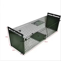 Grande cage pliable rectangulaire pour animaux, en acier inoxydable, pour la capture d'animaux vivants en extérieur