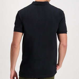 เสื้อโปโลแขนสั้นสีดำสำหรับผู้ชาย ทรงลำลอง ผ้าฝ้าย เสื้อกอล์ฟ - Product Image 5